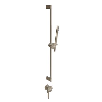 Gessi Origini Штанга в комплекте с душевой лейкой, шланг 1,50 м и вывод воды. в компл с отд вставкой, Finox Brushed Nickel