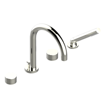 Смеситель для ванны THG Yoko Color набортный на 4 отв. с изливом СУПЕР ГОЛИАФ