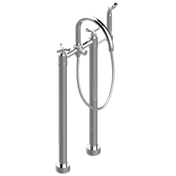 Смеситель для ванны THG Hamptons, напольный, с душем  подключение вертикальное