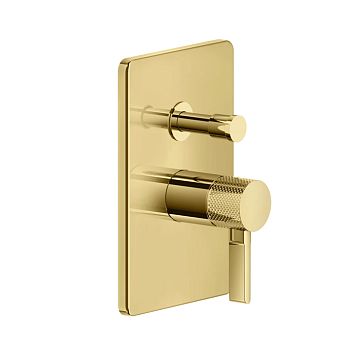 Gessi Inciso Встраиваемый смеситель, на 2 источника с автоматическим переключателем (внешняя часть), золото