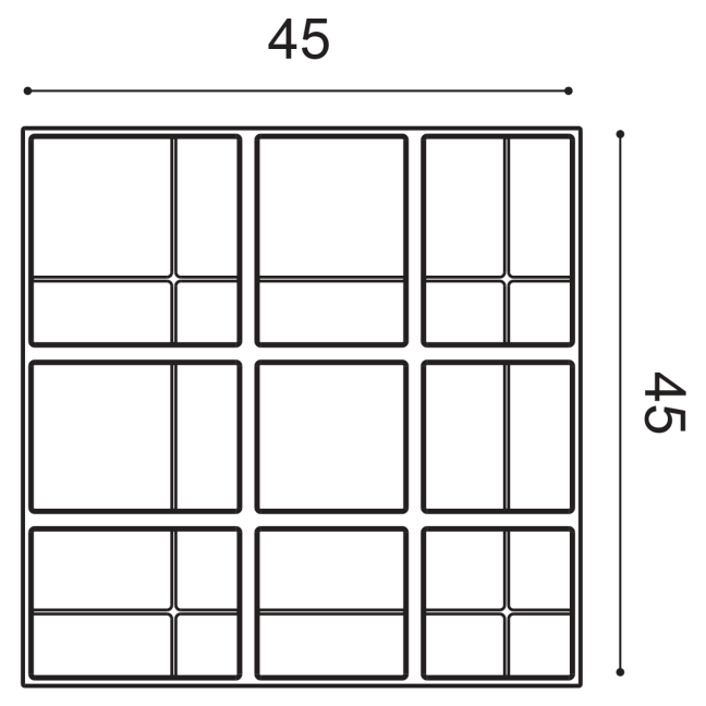 Декоративный элемент Orac Décor W104 KILT пуротач 45,0 x 45,0 x 3,6