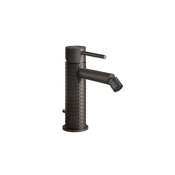 Gessi 316 Смеситель для биде на 1 отверстие с донным клапаном, излив 118мм, brushed black metal pvd