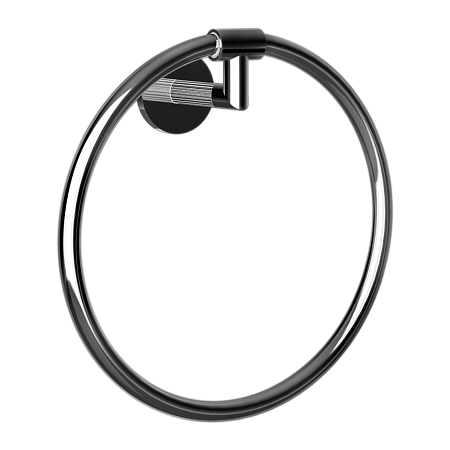 Полотенцедержатель-кольцо Gessi Ingranagio брашированный, черный металл