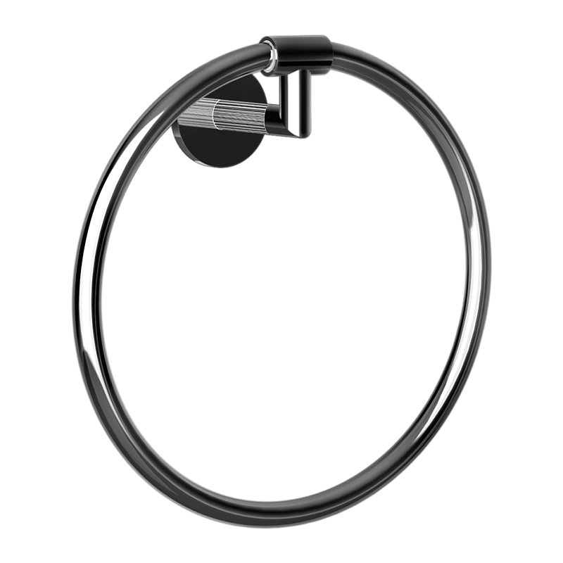 Полотенцедержатель-кольцо Gessi Ingranagio брашированный, черный металл купить в Москве: интернет-магазин StudioArdo