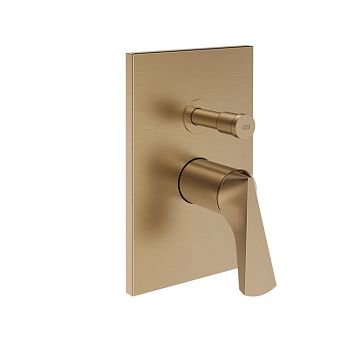 Gessi Ventaglio Внешняя часть настенного смесителя на 2 выхода с перекл ванна/душ, Warm Bronze Br PVD