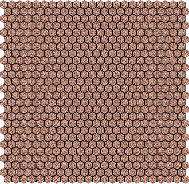 Микромозаика Sergio Savino Esagoni 28,5X30 Red Brown Bronze