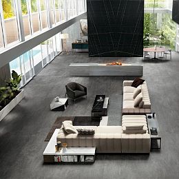 Керамогранит Infinity Concrete Concrete Black Matte 160x320x6 купить в Москве: интернет-магазин StudioArdo