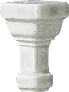 Вставка Ceramiche Grazia Essenze Angolo Esterno Parete Capitello Argento Craquele 3x7,5
