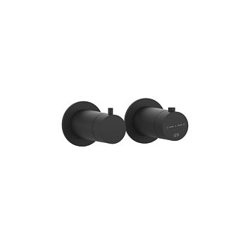 Gessi 316 Внешняя часть термост. смесителя на 3 потребителя, Black XL