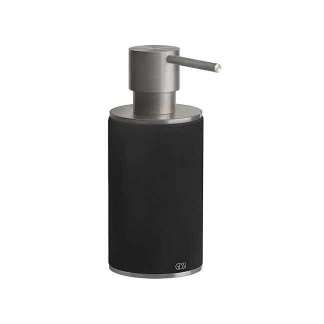 Gessi 316 Дозатор для жидкого мыла настольный, черный/steel brushed