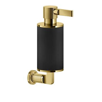 Gessi Inciso Дозатор для жидкого мыла настенный, черный/золото