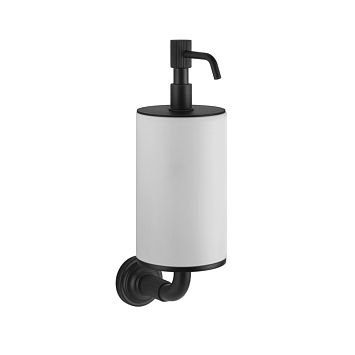 Gessi Venti20 Дозатор для жидкого мыла подвесной, белый, фурнитура черный матовый