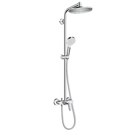 Ручной душ Hansgrohe Crometta S 240 SHP смеситель одноры. для ванны + стойка с верхним душем d240мм + со шлангом 160мм, цвет хром (Спеццена по акции!)