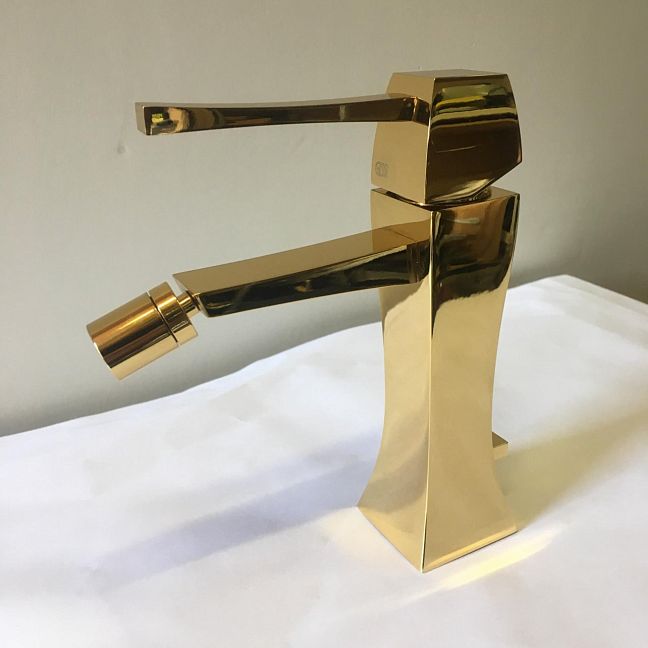 Смеситель для биде Gessi Mimi с донным клапаном, отделка золото 080