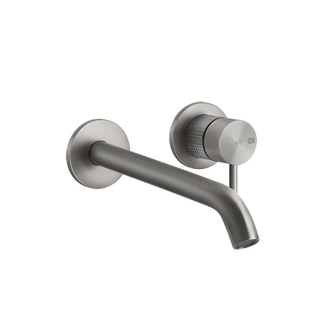 Gessi 316 Встраиваемый смеситель для раковины с изливом 200-170мм (внешняя часть), steel brushed