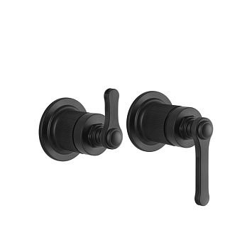 Gessi Venti20 Смеситель встраиваемый, однорычажный, с переключателем на 2 положения, внешняя часть, черный матовый