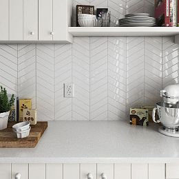 Керамическая плитка Equipe Chevron Wall White Left 5,2x18,6 купить в Москве: интернет-магазин StudioArdo