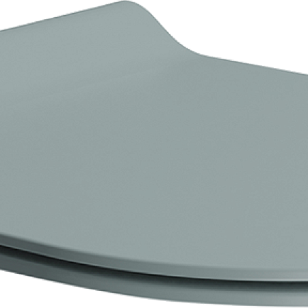 Сиденье для унитаза Norm/Pura/Kube X тонкое из термоактивных смол с антибактериальным покрытием и плавным спуском soft-close голубой матовый (MS86CSN15)