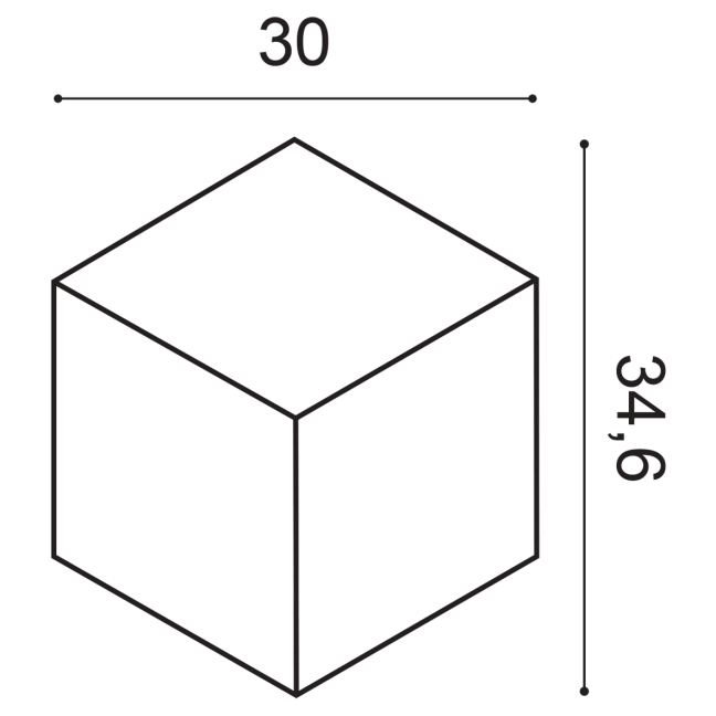 Декоративный элемент Orac Décor W105 ROMBUS пуротач 30,0 x 34,6 x 3,0
