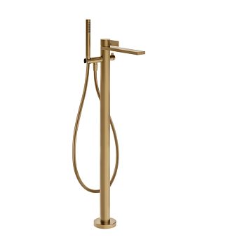Gessi Inverso Rigato Внешняя часть напольного смесителя для ванны с перекл и ручным душем , Warm Bronze Br PVD