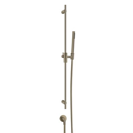 Штанга в комплекте с душевой лейкой, шлангом 1,50 м и выводом воды Gessi Habito Cesello, цвет Warm Bronze PVD