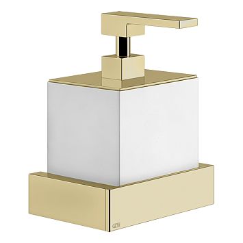 Gessi Rettangolo Дозатор для жидкого мыла настенный белый, Brass Brushed PVD