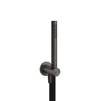 Gessi 316 Душевой комплект, + вывод, держатель, шланг 1,50 м и душевая лейка, brushed black metal pvd