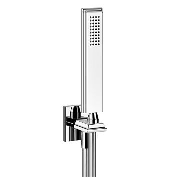 Gessi Eleganza Душевой комплект: вывод на 1/2, держатель, шланг 1,5м и душевая лейка, хром