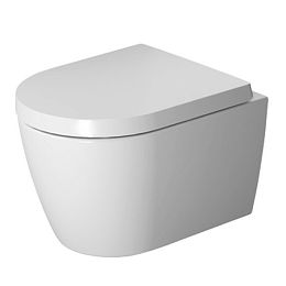 Duravit Me by Starck Унитаз подвесной Compact Rimless без смывного края, с вертикальным смывом, вкл. крепление Durafix,  4,5л., 370x480мм, цвет: Белый купить в Москве: интернет-магазин StudioArdo