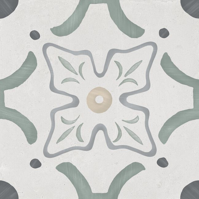 Harmony Керамогранит Sirocco Green Flower 22,3x22,3x0,9 Матовый