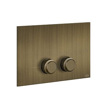 Gessi Venti20 Клавиша смыва для унитаза двойная, для инсталляций Geberit Sigma8 и Sigma12, Antique Brass