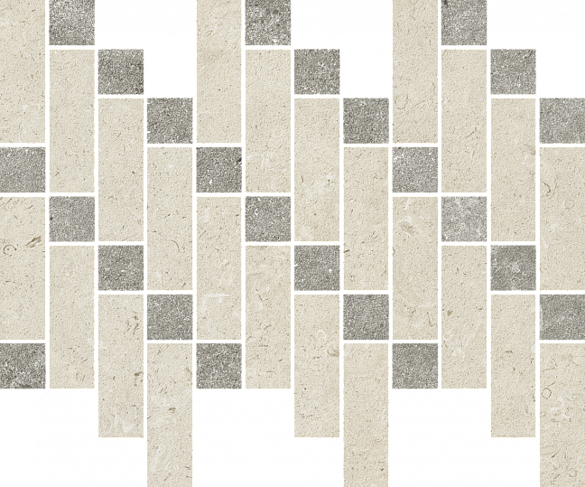 Italon Керамогранитная мозаика Aura Stone White Heritage 37,9x31,6x0,9 Матовая