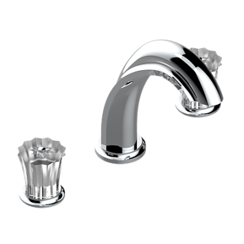 Смеситель для ванны THG Mille Nuits - Clear crystal на 3 отверстия устанавливаемый на борту - излив ГОЛИАФ