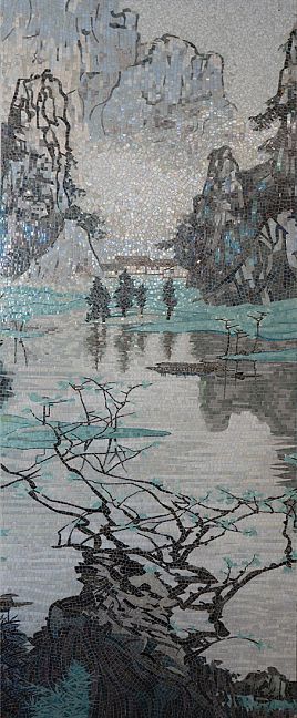 Панно мозаичное ART NATURA Каскад Озёр 120x300 см