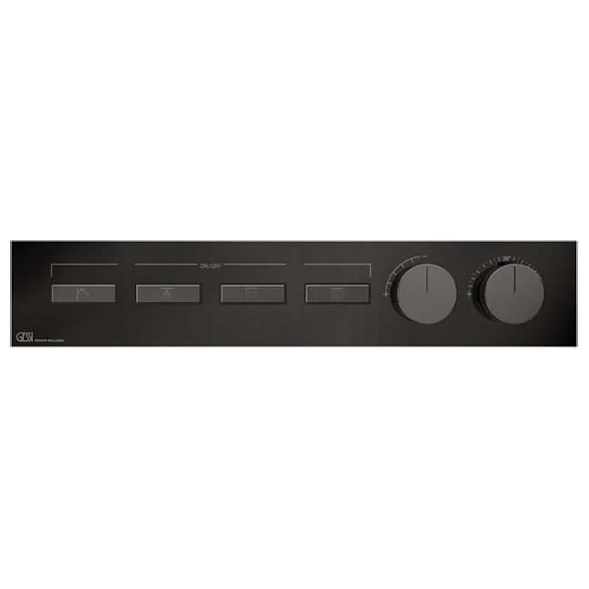 Gessi Hi-Fi Термостат для душа, с включением до 4 источников одновременно (внешняя часть), Black Metal PVD