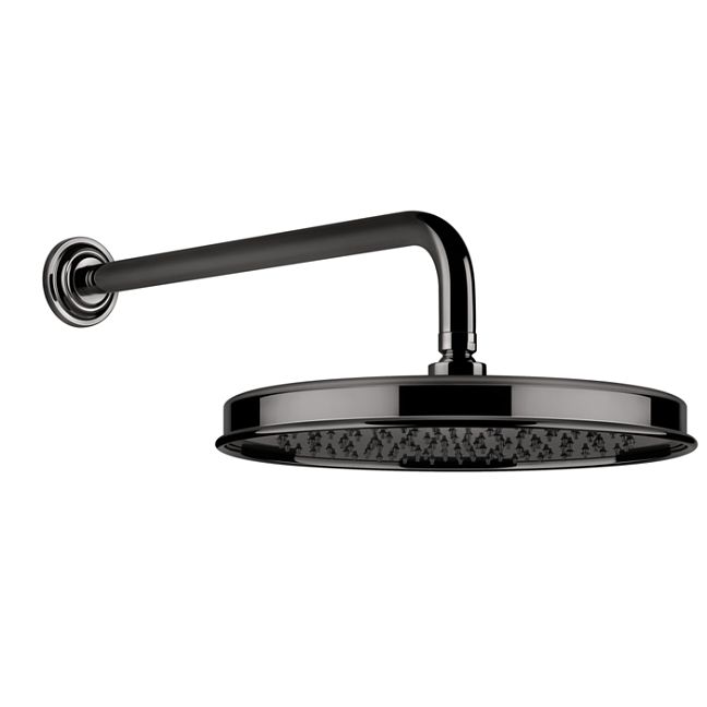 Gessi Venti20 Верхний душ 328 мм., с настенным держателем 389 мм., Black Metal PVD