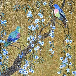 Художественное панно из мозаики серии Murano Specchio Яркие голуби купить в Москве: интернет-магазин StudioArdo