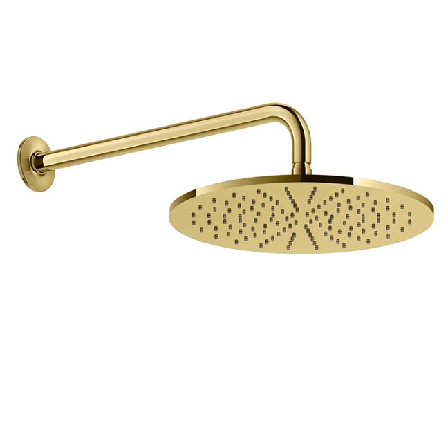 Gessi Inciso Душевая головка настенная, шарнирная на 1/2, 300мм, золото