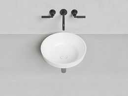 Salini Marea Раковина полувстраиваемая 03 41,5х41,5х16,5 с отверстием из материала S-Stone, цвет белый матовый купить в Москве: интернет-магазин StudioArdo