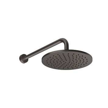 Gessi Origini Верхний душ с кронштейном, настенный, защитой от известкового налета, Black Metal Brushed PVD