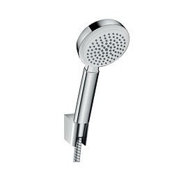 Ручной душ Hansgrohe Crometta 100 1jet Port 10см., с держателем, цвет: белый/хром купить в Москве: интернет-магазин StudioArdo