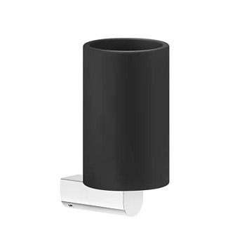 Gessi Rilievo Стакан настенный, черный/хром