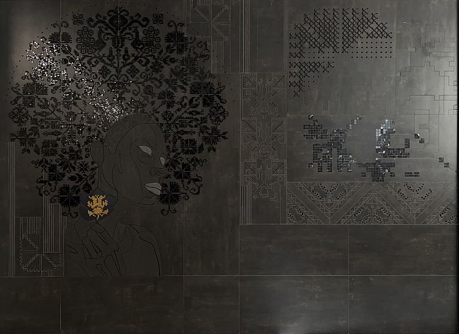 Авторское панно ART NATURA Черная Ночь совместно с дизайнером Анастасией Фришман, основный элемент