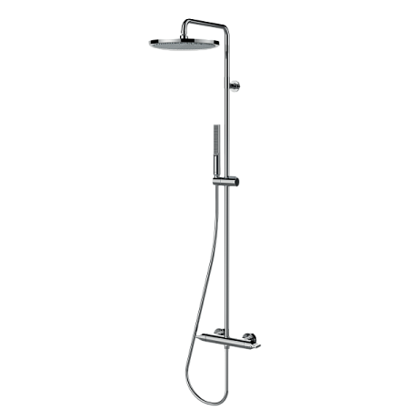 BOSSINI (APICE) Душевая система с термостатом, верхний душ  280 мм, ручной душ-палочка, хром (030)