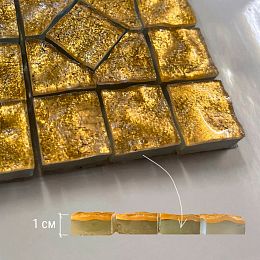 Мозаика из золота Trend Gold, толщина 1см, 24 карата, гофрированное, состаренное, размер чипа 20x20мм купить в Москве: интернет-магазин StudioArdo