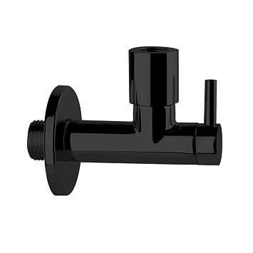 Gessi Запорный кран-фильтр для подвода воды к смесителю, круглый, черный матовый