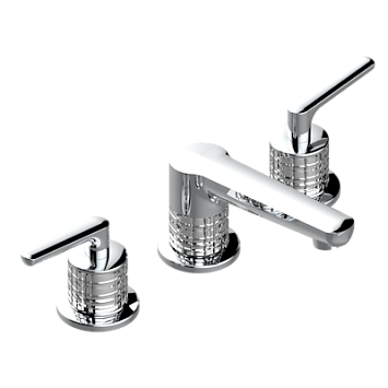 Смеситель THG System Cristal a manettes для раковины на три отверстия устанавливаемый на борту с донным клапаном