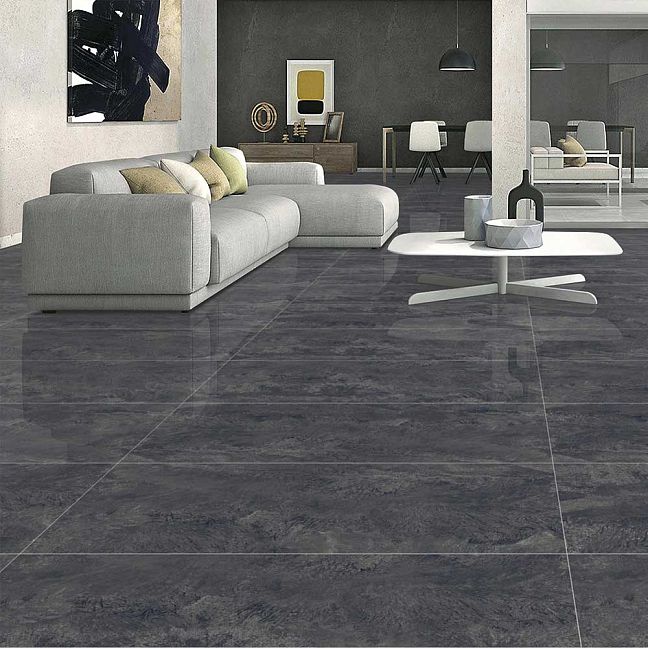 Керамогранит ART NATURA Ceramica Moderno Piuma  Black 60x120х0,9 Satin Matt