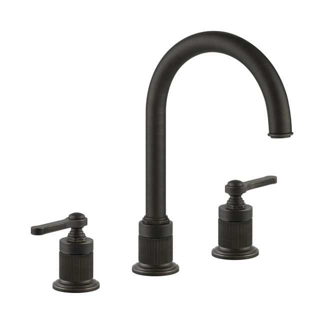 Gessi Venti20 Смеситель для раковины на 3 отверстия, высота излива 168 мм., в комплекте с донным клапаном, Aged Bronze