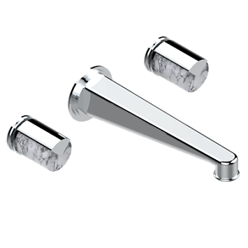 Внешняя часть смесителя THG Le 9 Howlite встраиваемого в стену для раковины на три отверстия с изливом СУПЕР ГОЛИАФ- без выпуска